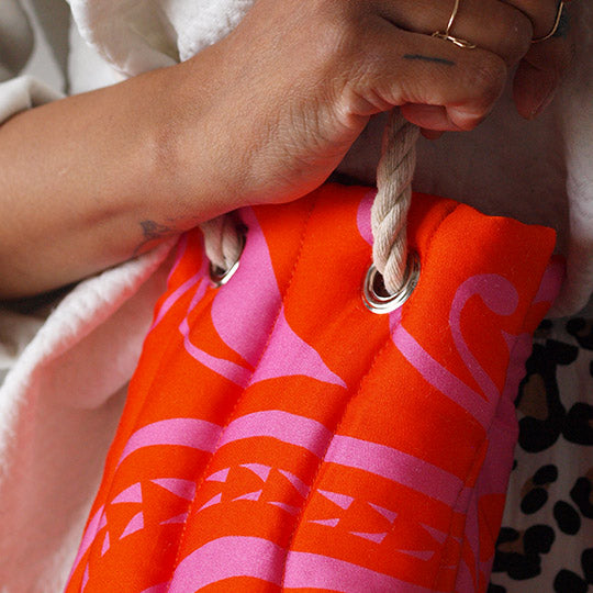 Boursacoco matelassé "Pink&orange"