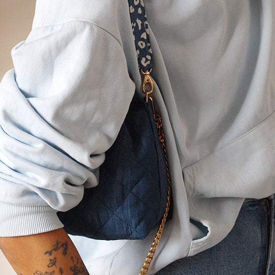 Joellie "Denim" matelassé