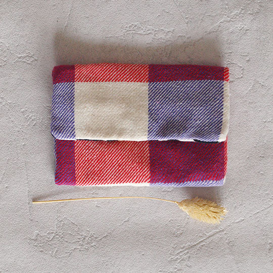Porte-cartes "Carreaux lilas"