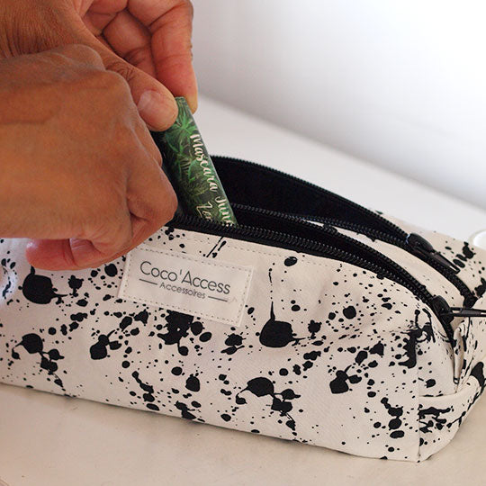 Trousse "Tacheté noir et blanc"