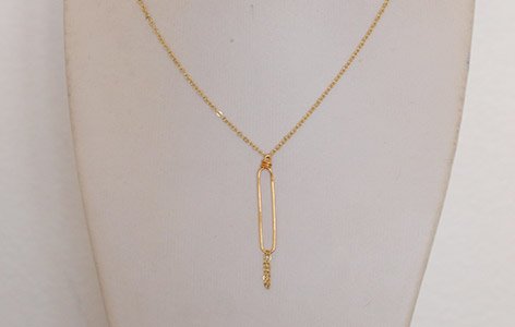 Collier "LINE" en plaqué or