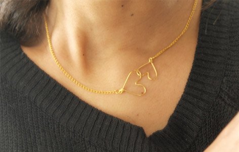 Collier "COEURS ENLACES"
