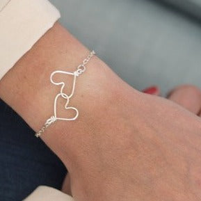 Bracelet "DOUBLE COEUR"
