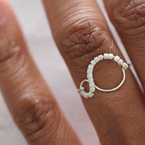 Bague "CORAIL" perle nacré