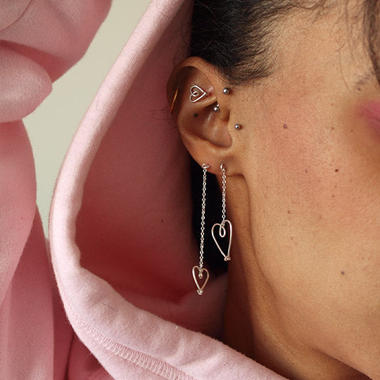 Boucles d'oreilles "Attrapes cœurs"