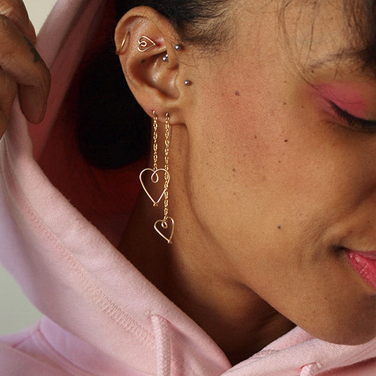 Boucles d'oreilles "Attrapes cœurs"
