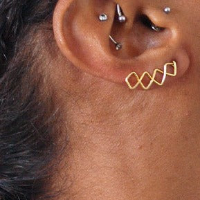 Boucles d'oreilles "Crowned IV »