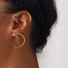 Boucles d'oreilles et Créoles "CIRCLE&PEARL"