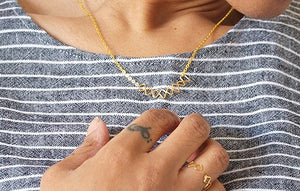 Collier "CROWNED" en plaqué or
