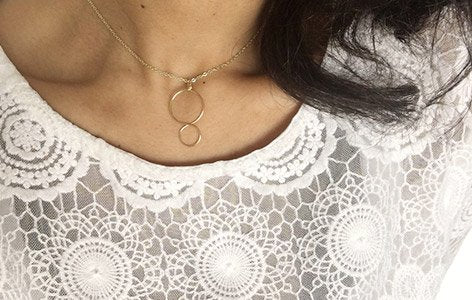 Collier "EIGHT" plaqué or