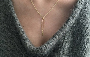 Collier "LINE" en plaqué or