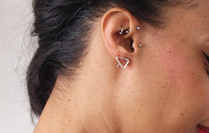 Boucles d'oreilles "TRIANGLES PERLES"