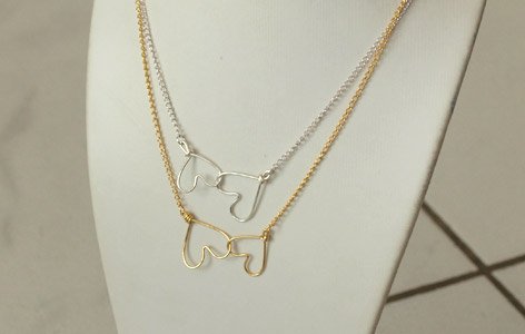 Collier "COEURS ENLACES"